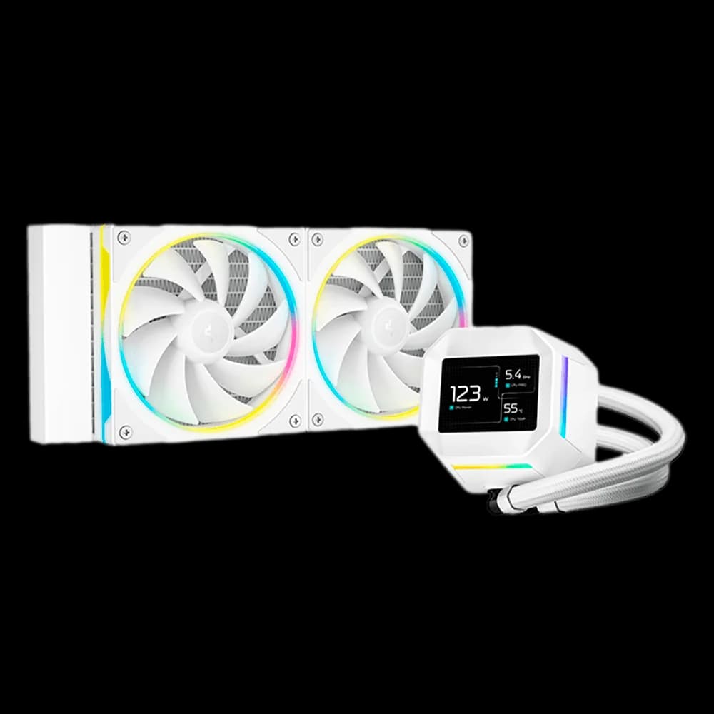 Enfriamiento Líquido DeepCool LM240 WH / 2x120mm / Hasta 2400RPM / Blanco / R-LM240-WHDMMC-1 / PROMOFUT