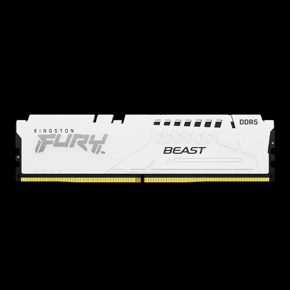 Memoria RAM Kingston FURY Beast DDR5 / 32GB / 5600MT/s / CL40 / UDIMM / Intel XMP 3.0 / Blanco / KF556C40BW-32