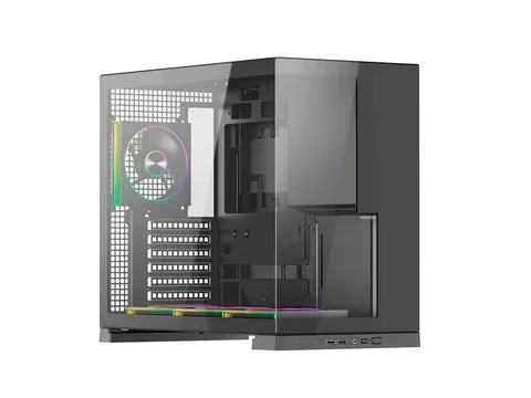 Gabinete Munfrost Flow, panorámico ATX, 4 ventiladores ARGB