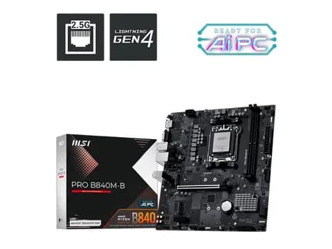 Tarjeta madre MSI PRO B840M-B, AM5, Micro-ATX, DDR5
