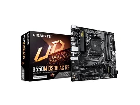 Tarjeta madre Gigabyte B550M DS3H AC R2, AM4, Micro-ATX, DDR4