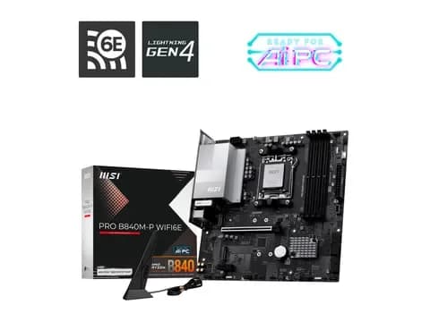 Tarjeta madre MSI PRO B840M-P WiFi 6E, AM5, Micro-ATX, DDR5