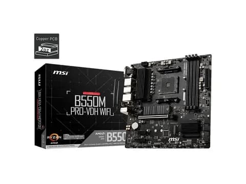 Tarjeta madre MSI B550M PRO-VDH WiFi, AM4, Micro-ATX, DDR4
