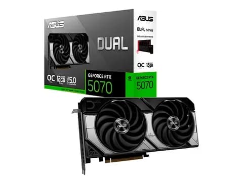 Tarjeta de video ASUS Dual GeForce RTX 5070 OC, 12 GB
