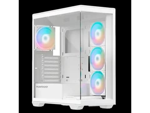 Gabinete Munfrost Polaris, ATX, 4 ventiladores ARGB, blanco
