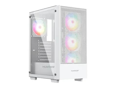 Gabinete Munfrost Alpha White, ATX, 4 ventiladores ARGB