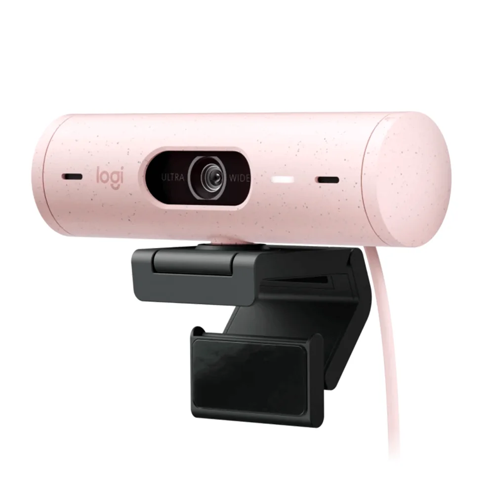 Webcam Logitech Brio 500 con Micrófono / 4MP / 1920 x 1080 Píxeles / USB-C / Rosa / 960-001418