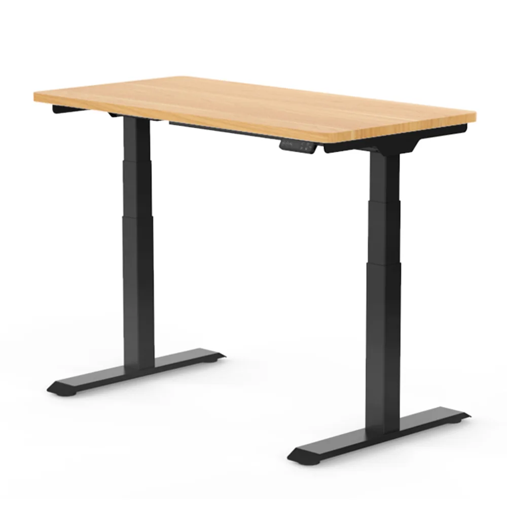 Escritorio Eléctrico Gamer Munfrost MoonStone / Base Estándar / 60x120cm / Altura Ajustable / Nougat / MFMESC1B + MFC6121N