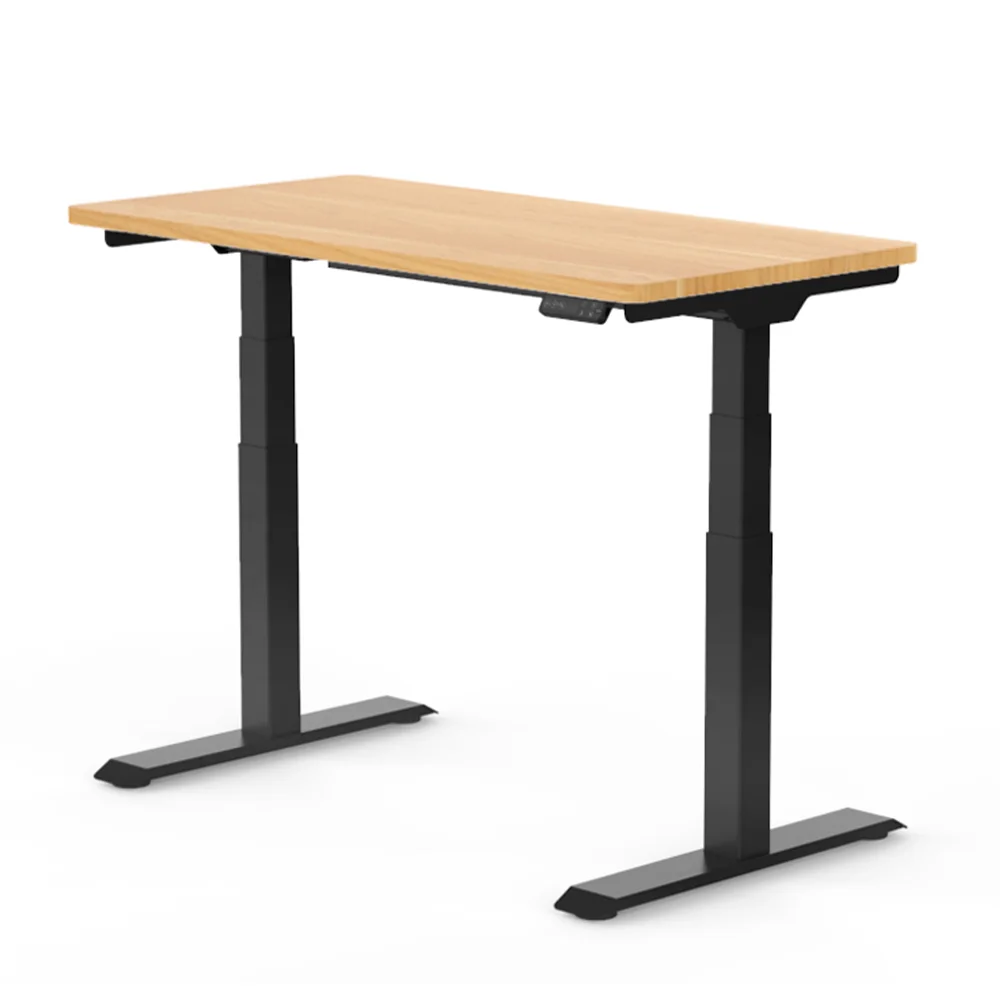 Escritorio Eléctrico Gamer Munfrost MoonStone / Base Negra Advanced / 75x150cm / Altura Ajustable / Nougat / MFMESC2B + MFC7152N