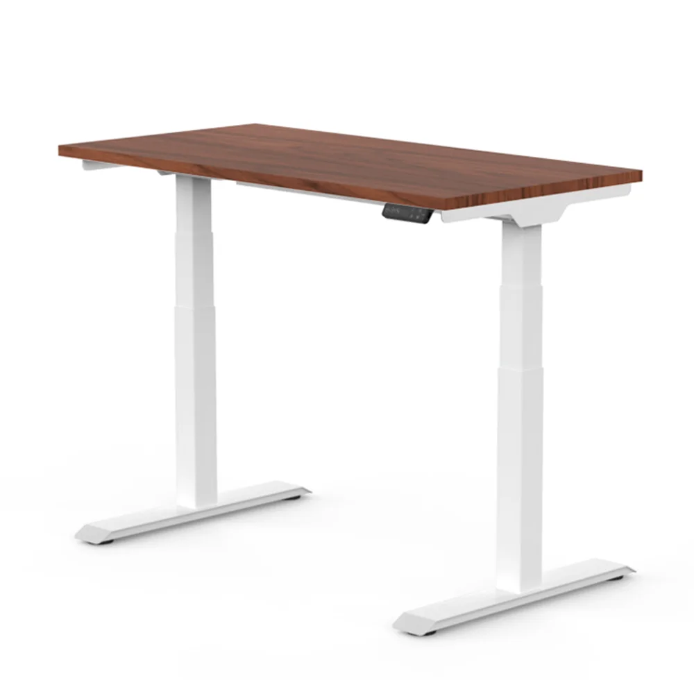 Escritorio Eléctrico Gamer Munfrost MoonStone / Base Blanca Advanced / 75x150cm / Altura Ajustable / Cocoa / MFMESC2W + MFC7152C