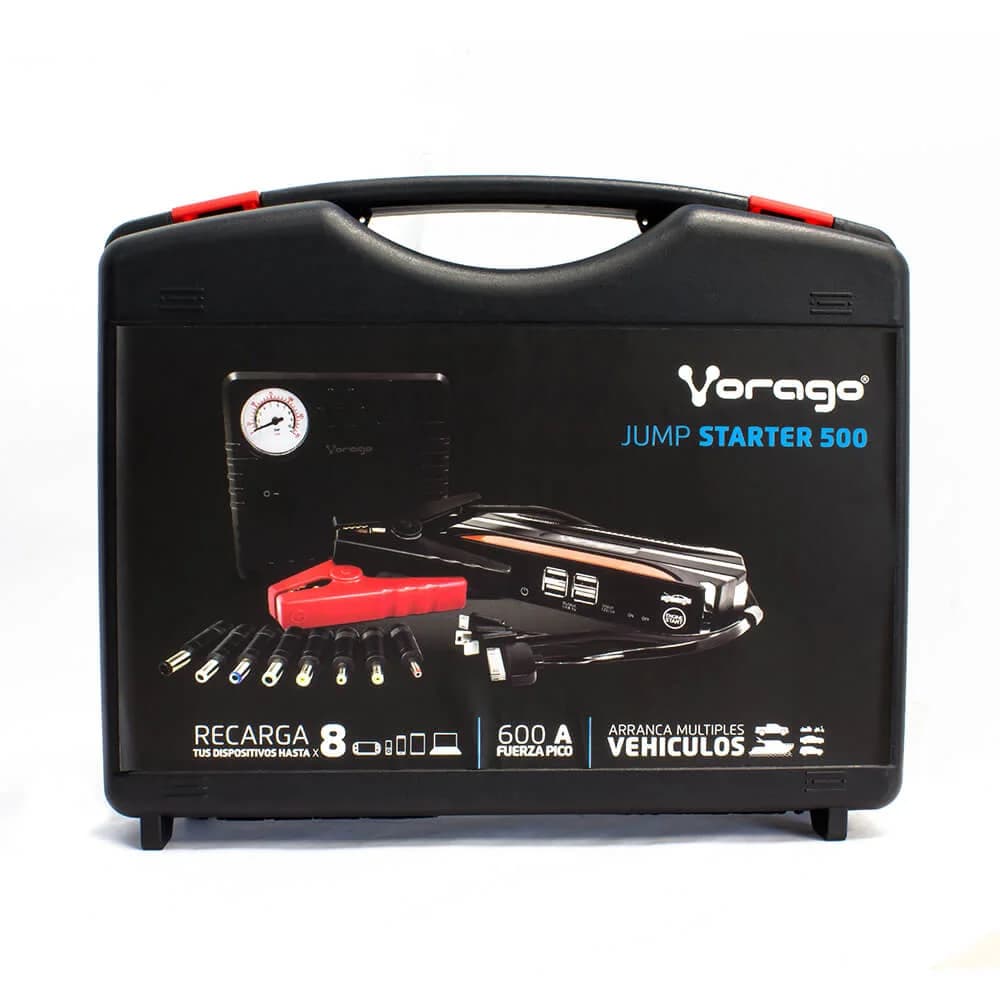Kit de Emergencia para Auto / Vorago JS-500 / Recarga Tus Dispositivos x8