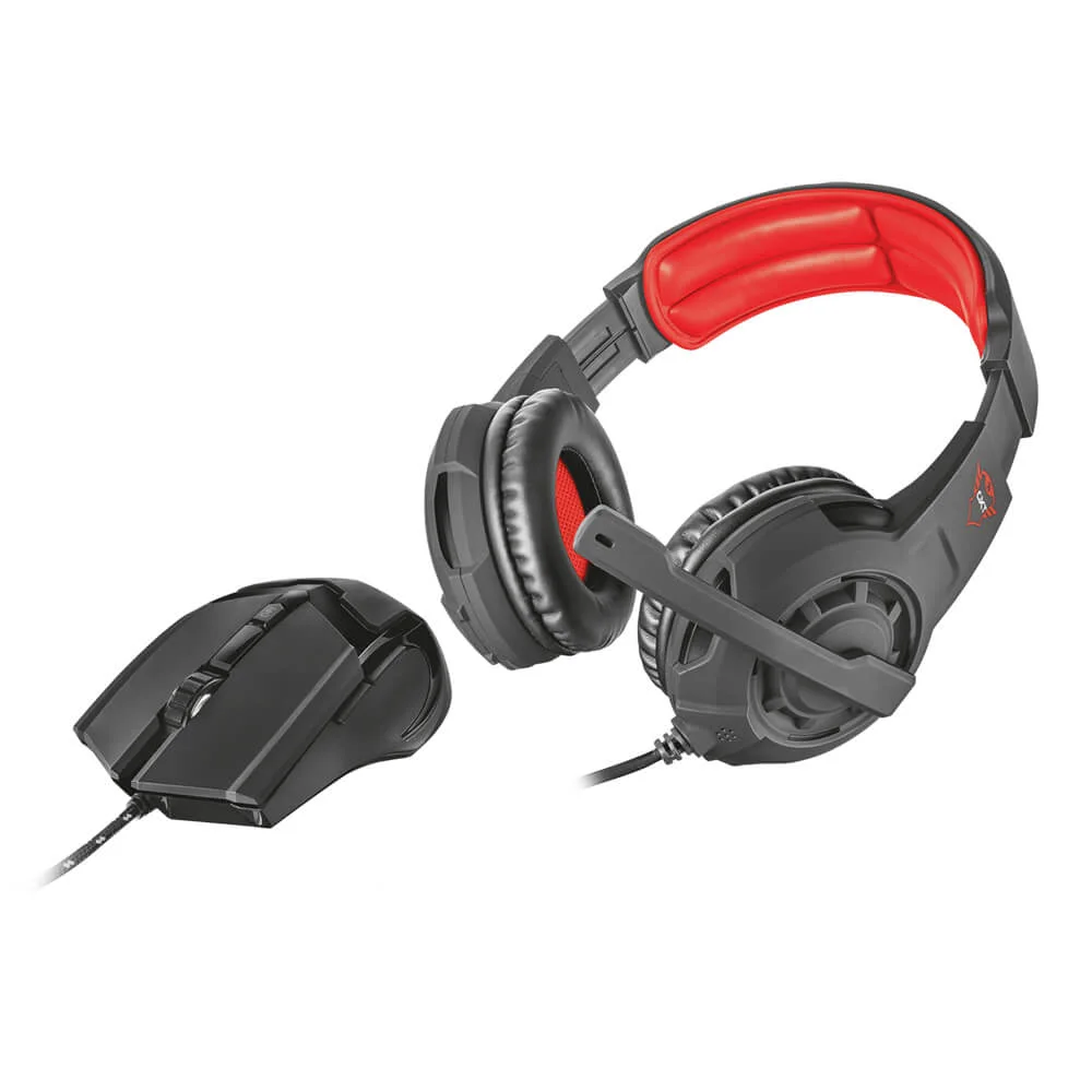 Kit de Audífonos y Mouse Trust GXT Gaming 2 en 1 / Color Negro / 21472-02
