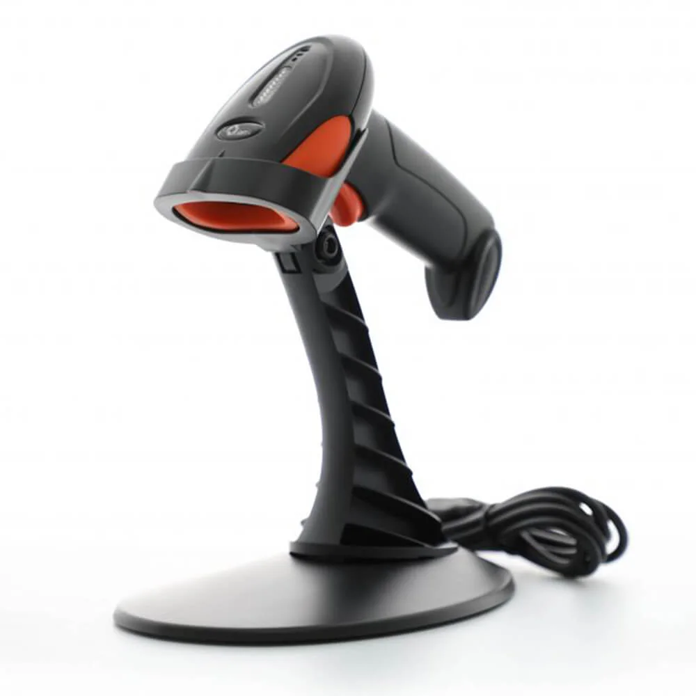 Lector de Codigos de Barras Laser con base Qian Tiaoma QLLA1701 Bidireccional con autoescaneo USB / RS-232