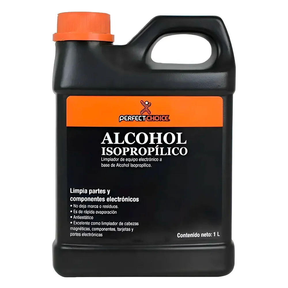 Alcohol Isopropílico para Limpieza Perfect Choice 1L / Antiestático / Evaporación Rápida / Para Electrónica y Componentes / PC-034094