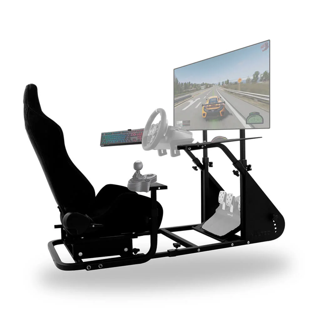 Simulador de carreras Kultec RS1 / Soporte para volante, palanca, teclado y pantalla / incluye asiento
