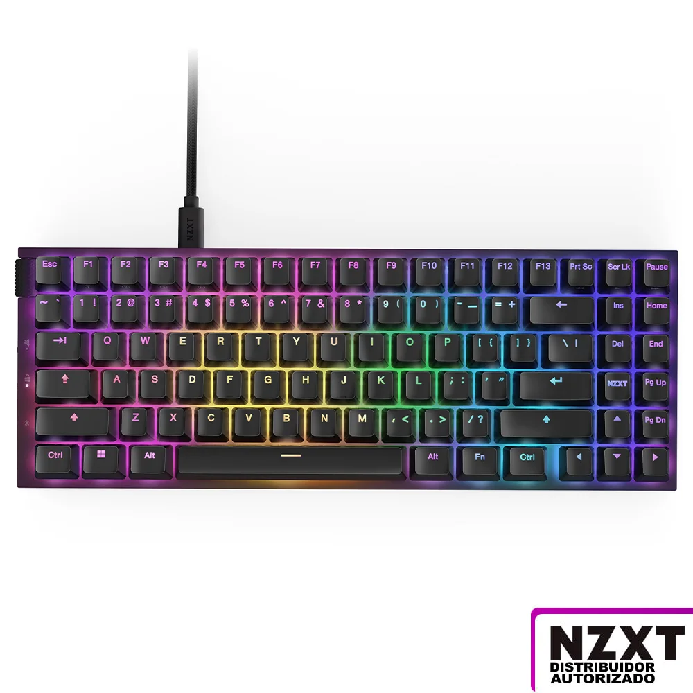 Teclado Mecanico NZXT Function 2 MINITKL / Negro / RGB / Switch Optical Red / Ingles / KB-002NB-US /PROMONZXT