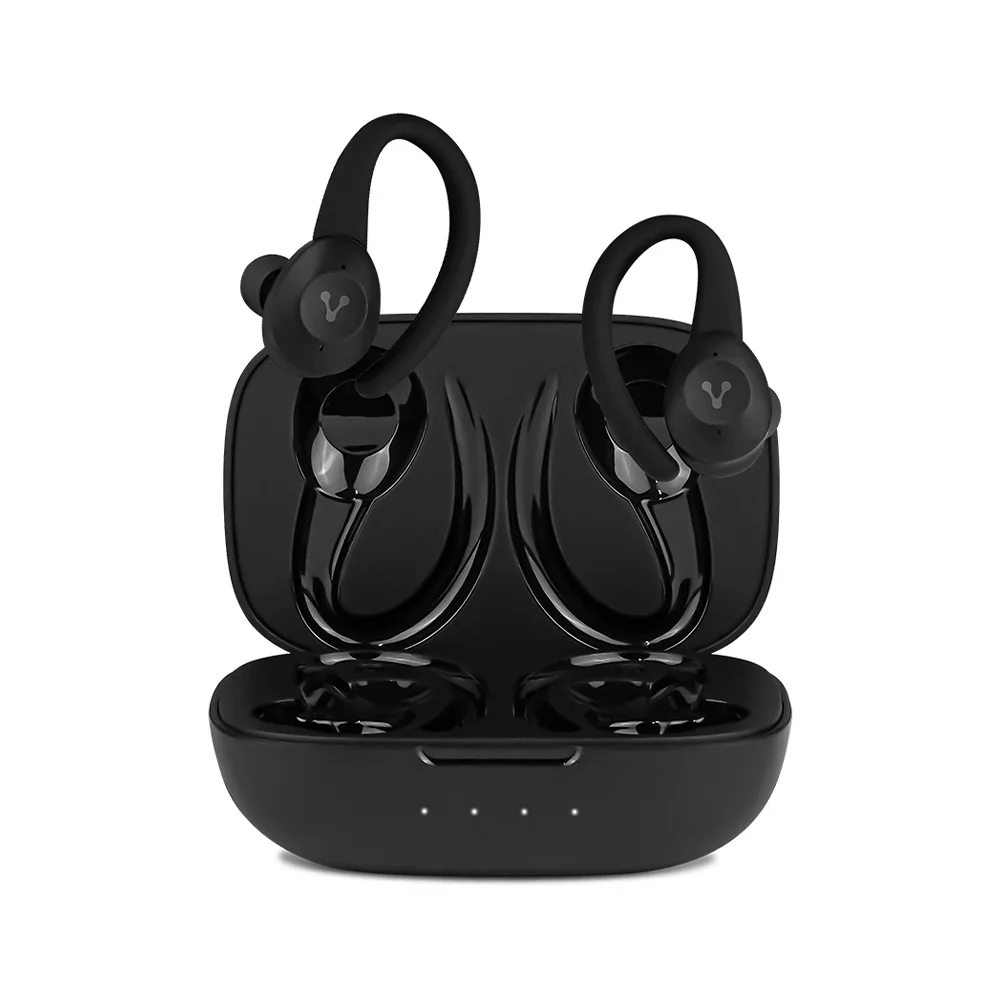 Audífonos con Micrófono Vorago ESB-500-PLUS Bluetooth 5.0 / IPX5 / Manos Libres / Negro / ESB-500-PLUS