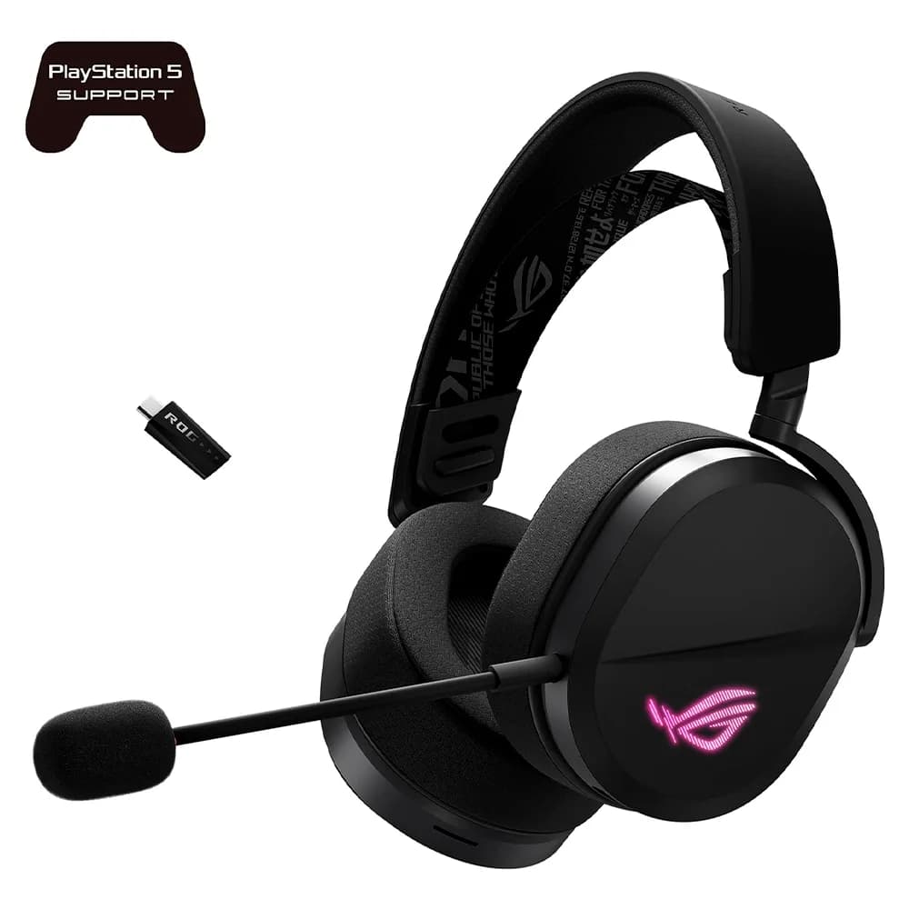 Diadema Gamer ASUS ROG PELTA / Wireless / ROG SpeedNova 2.4 GHz / USB-C / Ligeros / Micrófono de Banda Superancha de 10 mm / RGB / A501 ROG PELTA/BLK / ABF