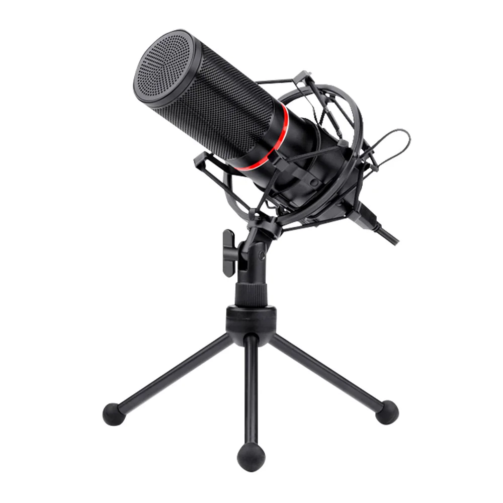 Microfono Profesional para Streaming / Redragon GM300 Blazar / Conectividad USB / No requiere amplificador / Tripie y soporte incluidos