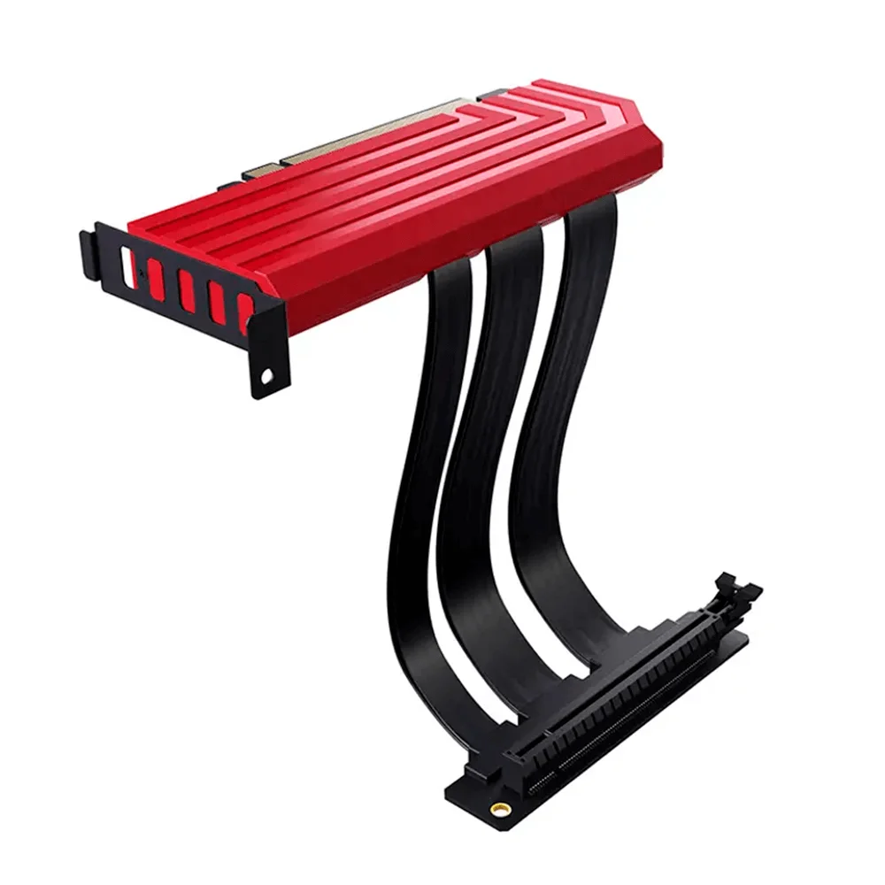 Cable Riser de Lujo HYTE PCIE40 4.0 / Color Rojo / ACC-HYTE-PCIE40-R
