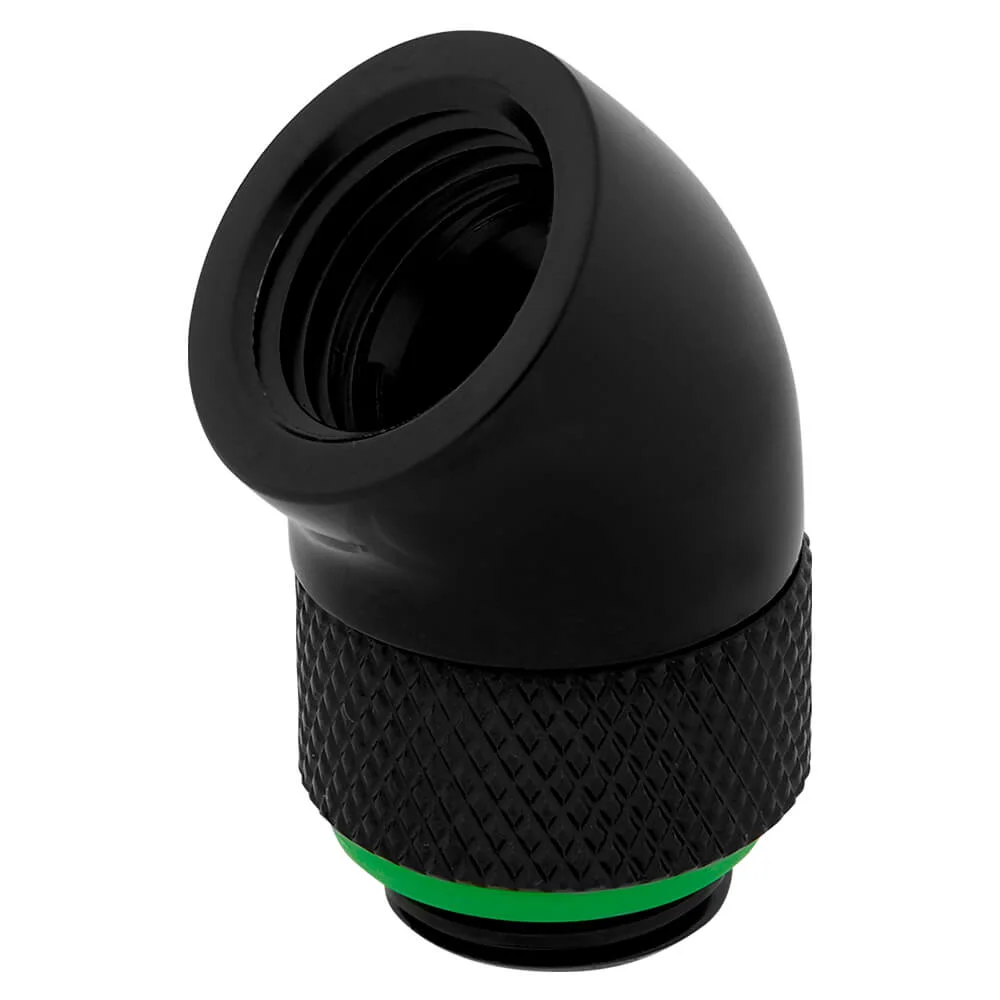 Adaptador giratorio 45° Corsair Hydro X Series XF / Pack de 2 unidades / Negro / CX-9055002-WW