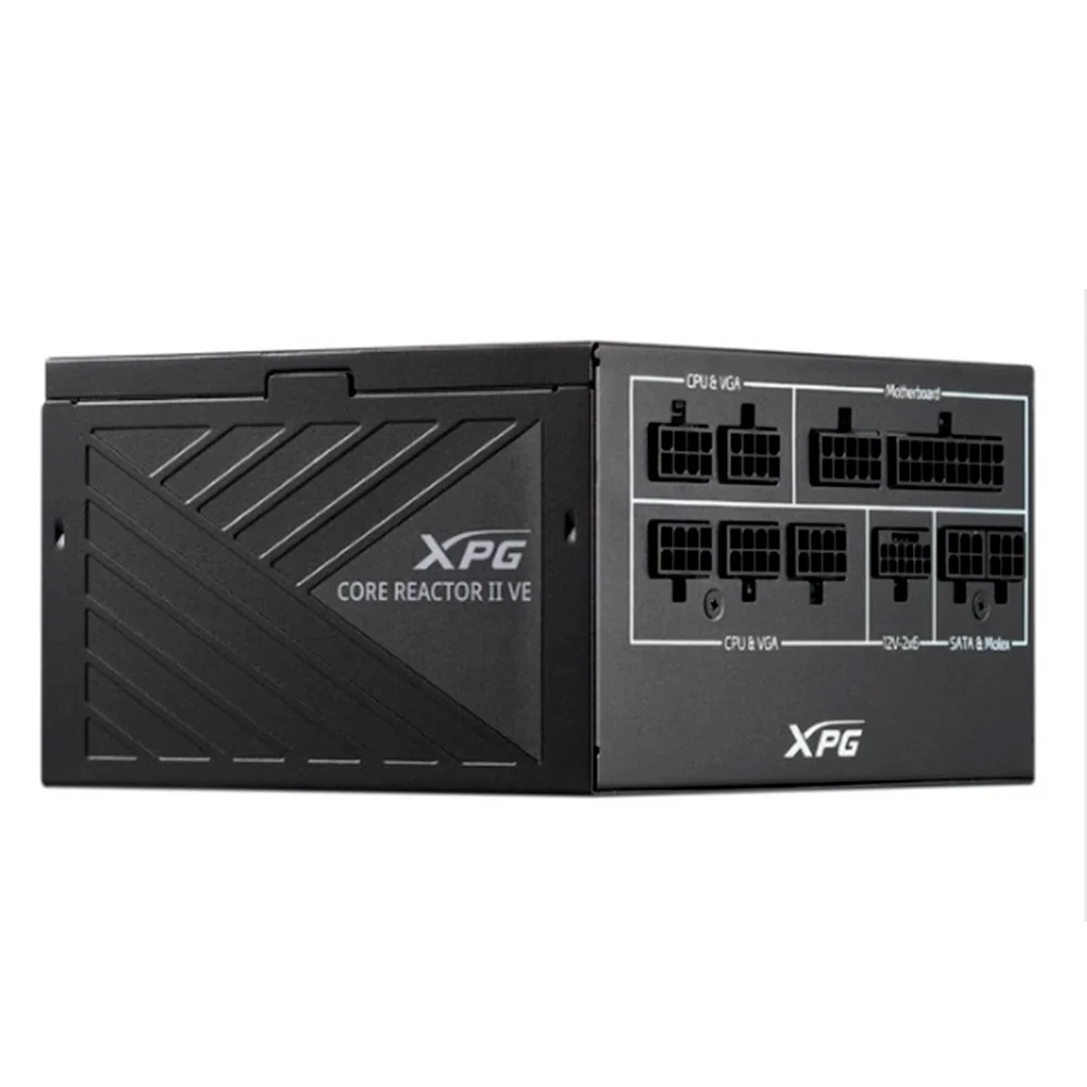 Fuente de Poder ADATA XPG Core Reactor II VE / 850W / 80+ Gold / ATX 3.1 / PCIe 5.1 / 12V-2x6 / Full Modular / COREREACTORIIVE850G-BKCUS