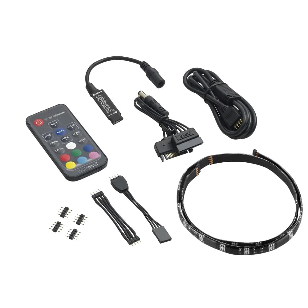 Kit de Iluminación RGB con Aura Sync / Tira 60cm + Control y Adaptador RGB / CableMod CM-LED-30-M60KRGB-RK