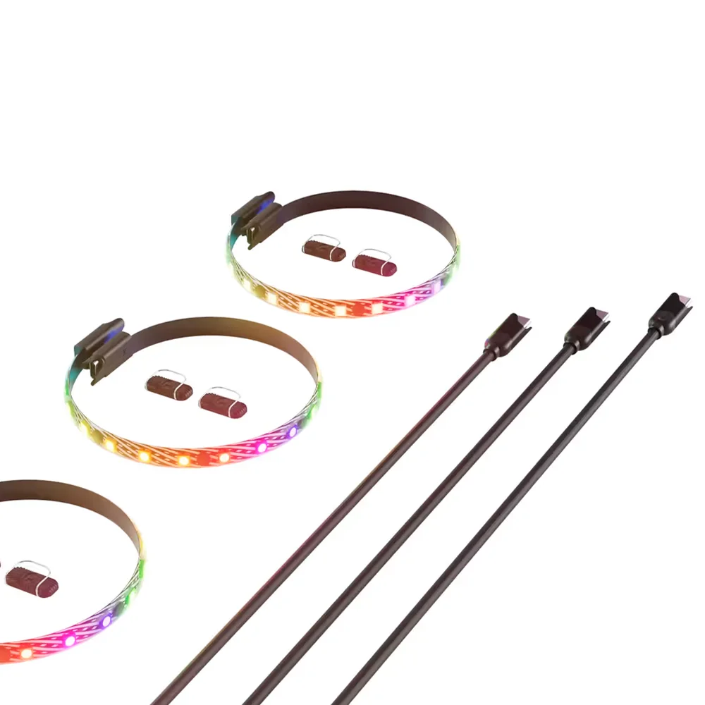 Kit de 3 Tiras Led HYTE LS10 / qRGB / Iluminación de Inmersión Digital / Negro / No Incluye Controlador / ACC-HYTE-LS10-B-3