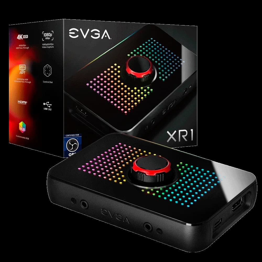 Capturadora Externa EVGA XR1 / PS4, XBOX, Nintendo Switch o PC/ FHD / RGB / 141-U1-CB10-LR