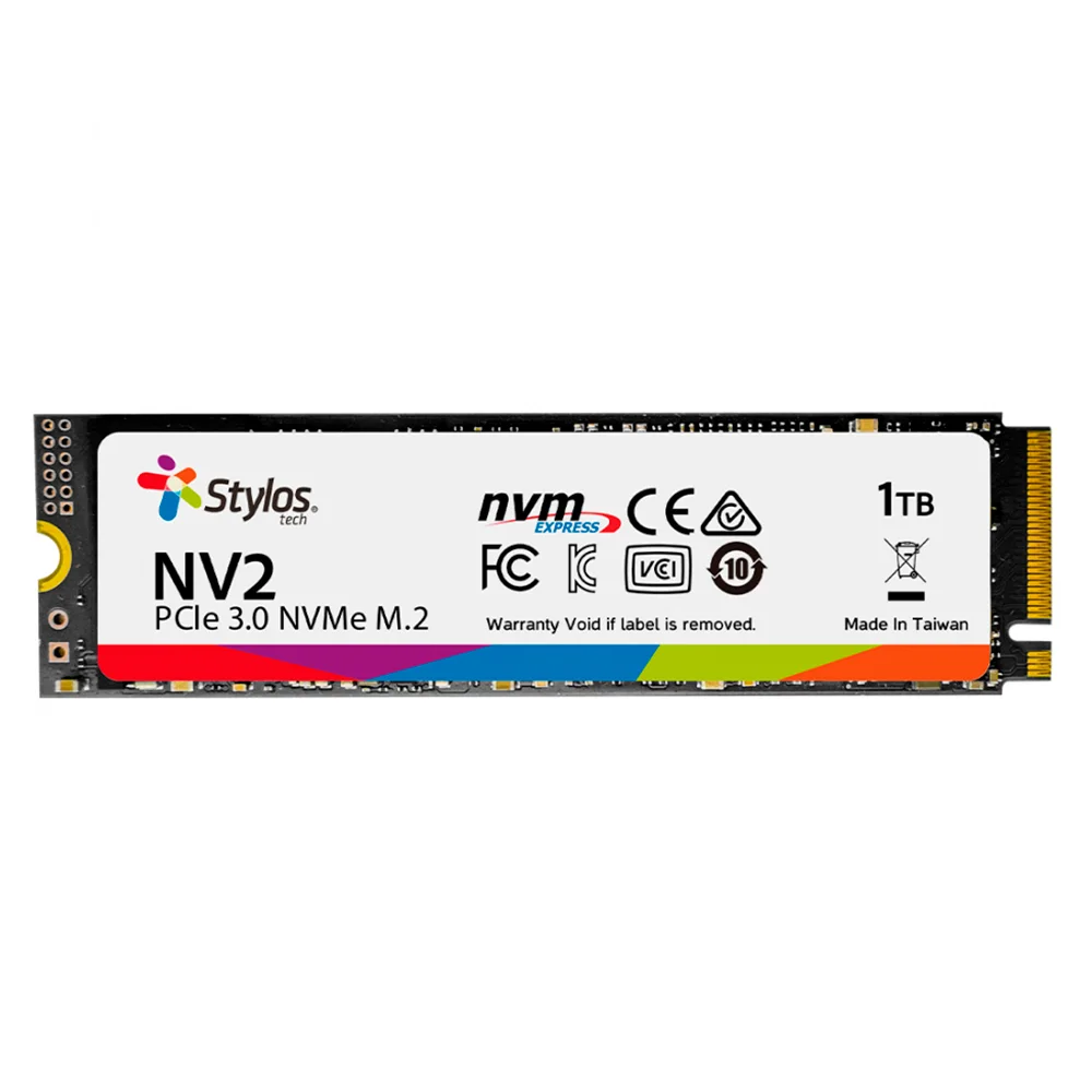 Unidad de Estado Sólido SSD Stylos STMSSDM22B NVMe / 1TB / M.2 / 2500 MB/s Escritura / 3000 MB/s Lectura / PCI Express 3.0 / STMSSDM22B