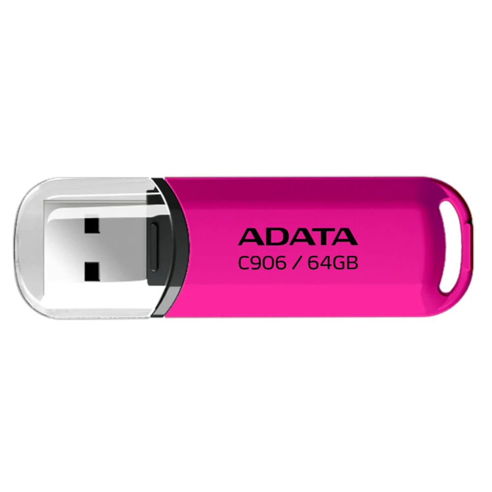 Memoria USB Adata C906 / 64GB / USB 2.0 / Rosa / AC906-64G-RPP
