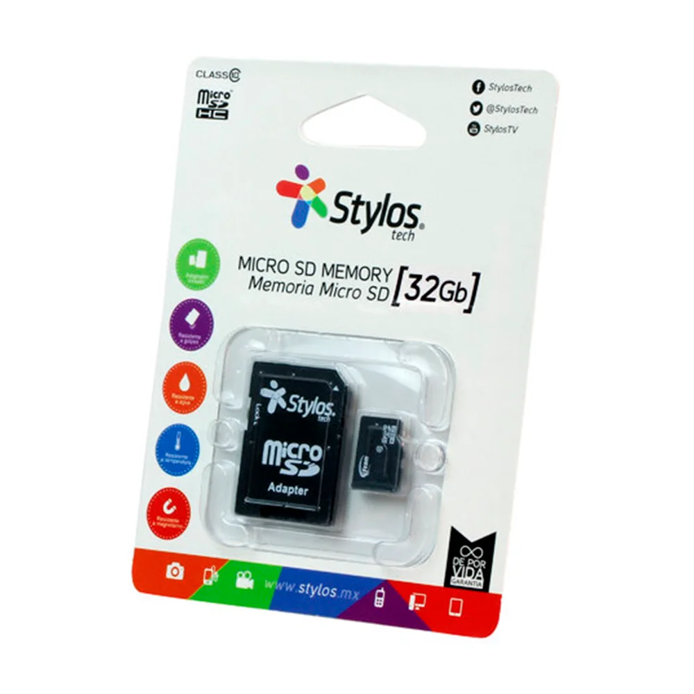 Memoria MicroSDHC Stylos STMS321B / 32GB / Clase 10 / C/Adaptador / STMS321B