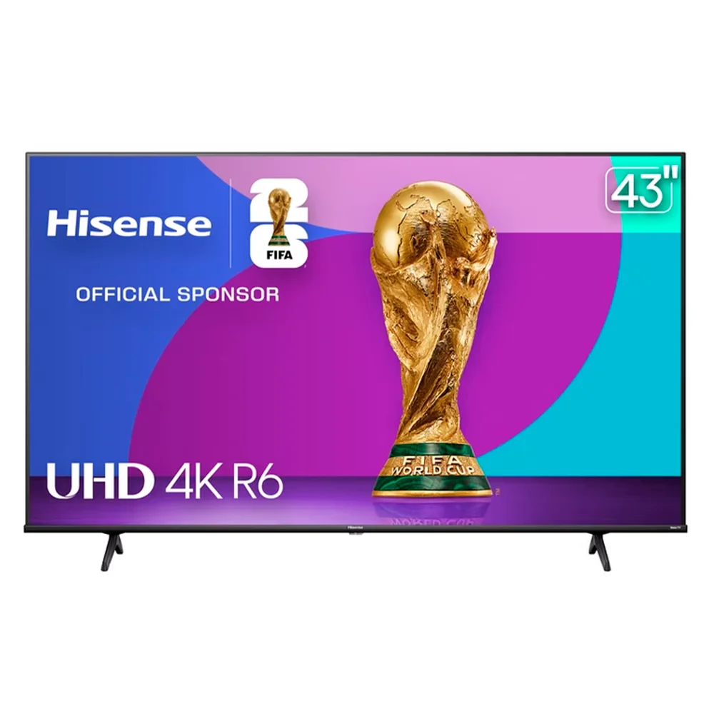 TV Hisense 43R6E4 / 43 / 4K UHD / Smart TV Roku / HDR / Motion Rate 120 / WiFi / LED / Reacondicionado de Fábrica / 43R6E4 / 1 año de Garantia