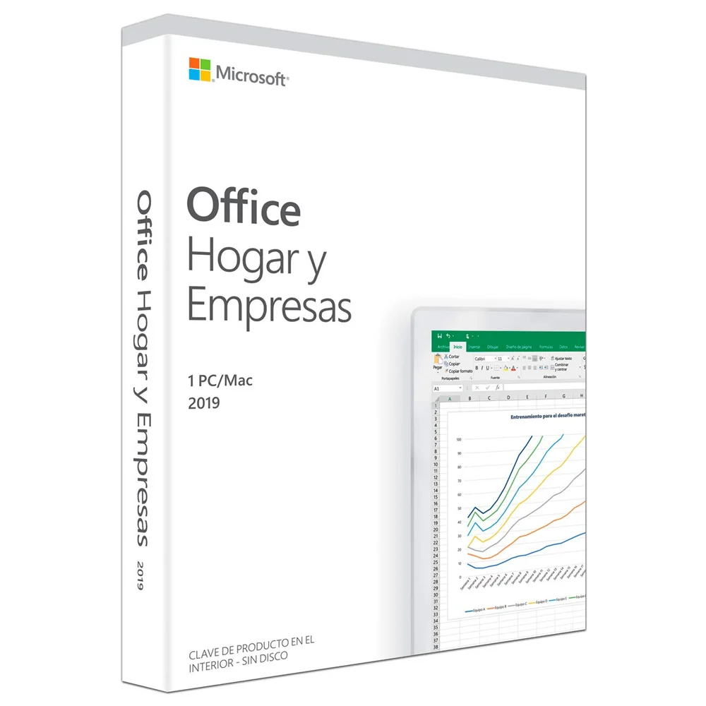Licencia Microsoft Office 2019 Hogar y Empresas 32/64 Bits Español 1 Equipo - T5D-03260