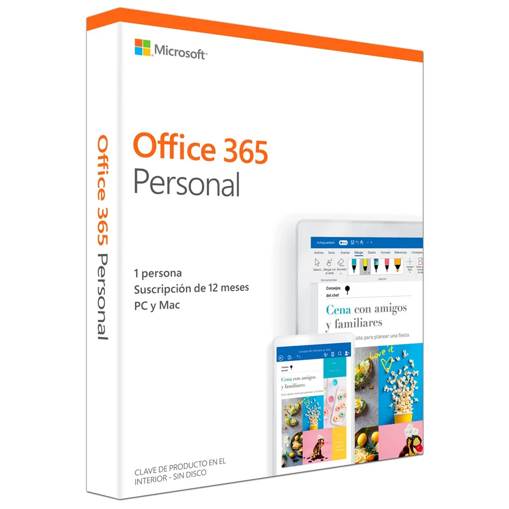 Licencia Microsoft Office 365 Personal 1 Año 32/64 Bits Español 1 Persona- QQ2-00887