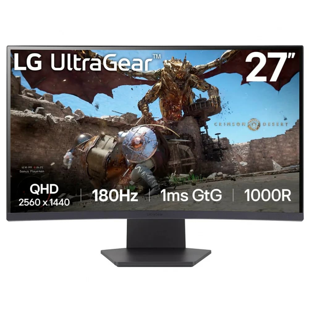 Monitor Gamer Curvo LG 27GS60QC-B / LCD 27 / 2560x1440 Quad HD / FreeSync / 180Hz / HDMI/DisplayPort / Negro / 27GS60QC-B