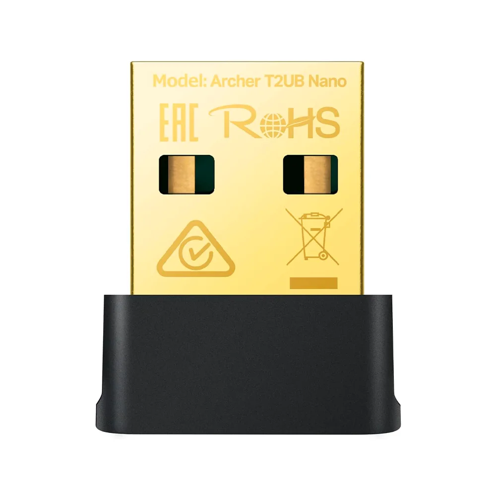 Mini Adaptador USB TP-Link Archer T2UB Nano / AC600 Dual Band / Bluetooth 4.2 / USB 2.0 / 2.4 GHz + 5 GHz / Diseño Nano