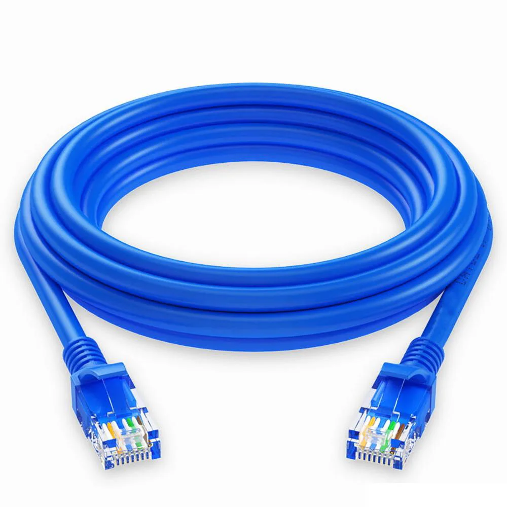Cable de Red LAN Ponchado 10m - Listo para usar (Cat-5)