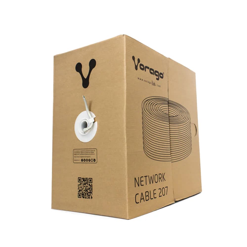 Bobina de Cable UTP Vorago CAB-207 CAT.5 ABS Shell de 305 Metros en Caja