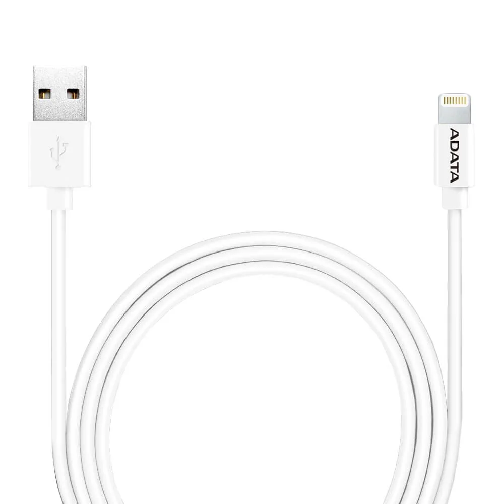 Cable Lighting a USB Blanco / Adata / Iphone / Ipad / Mac / Plastico / AMFIPL-100CM-CWH / AMFIPL-1M-CWH