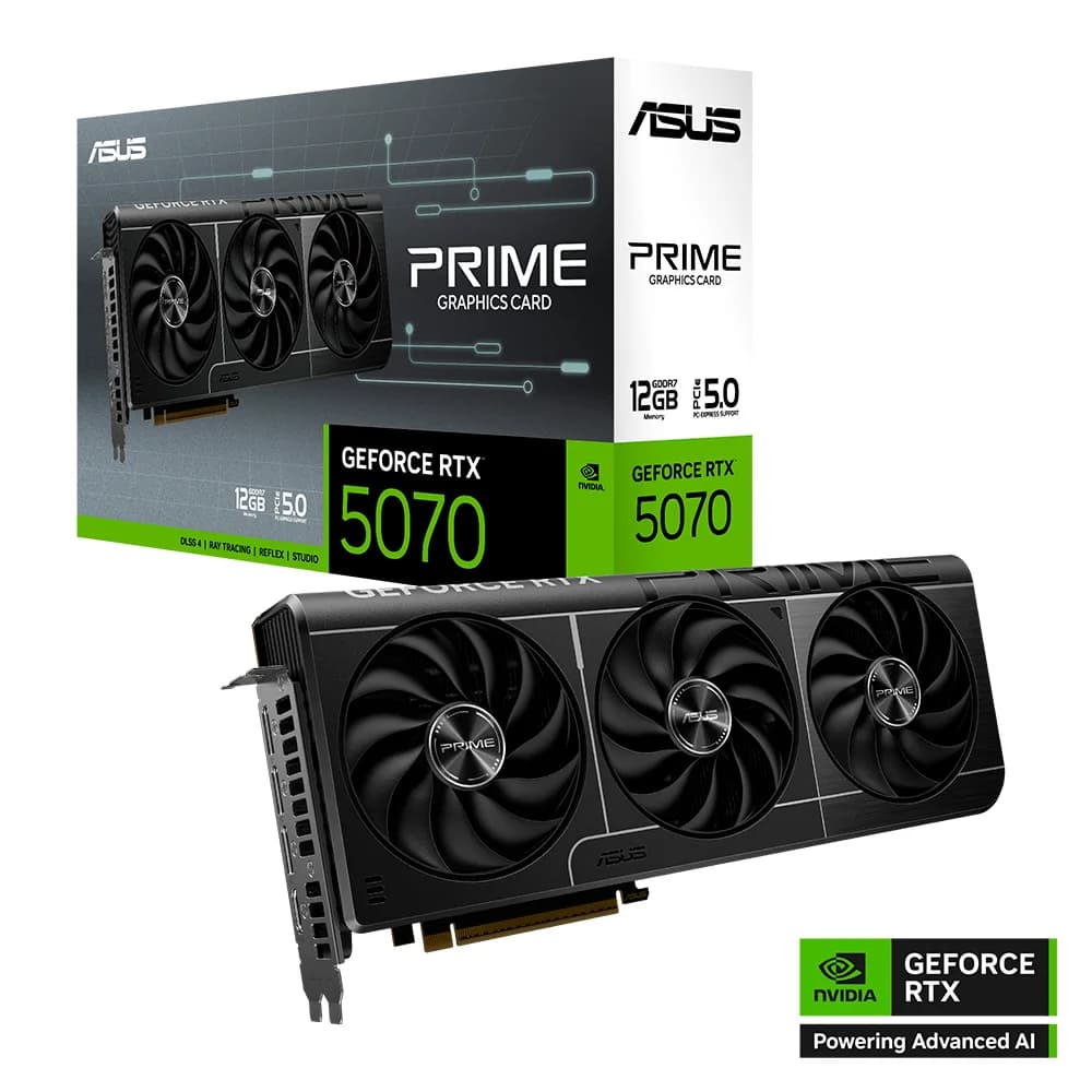 Tarjeta de Video ASUS PRIME NVIDIA GeForce RTX 5070 / 12GB 192-bit GDDR7 / PCI Express 5.0 / PRIME-RTX5070-12G / RTXS50